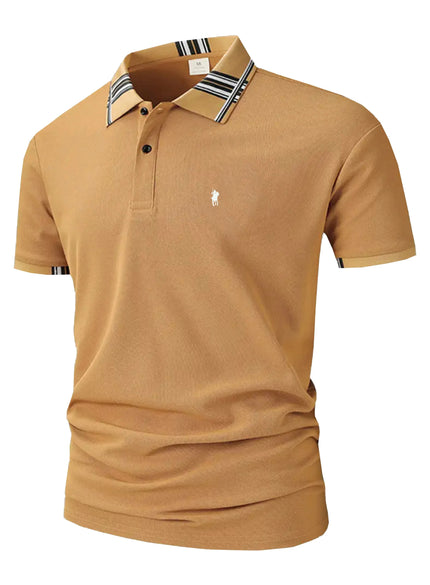 Polo de verano masculino europeo, camiseta de manga corta con solapa masculina, ropa callejera casual, camiseta para correr