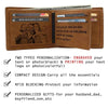 Custom Photo Engraved Wallet Engraving Picture Wallet PU Leather Bifold Wallet Festival Gifts For Him Custom Personalized Wallet