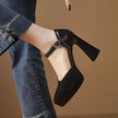 Women's Summer Footwear Stripper Shoes for Woman 2024 Sandals Evening Platform Pointed Toe Super High Heel Block Chunky Heels