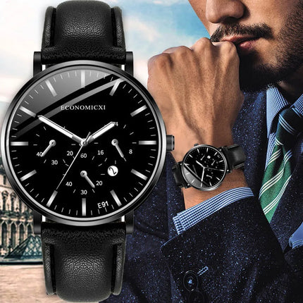 Watches For Men Busine Luxury Sports Watch Analog Leather Quartz Mens Watches Automatic Mechanical Relojes De Pulsera De Cuarzo
