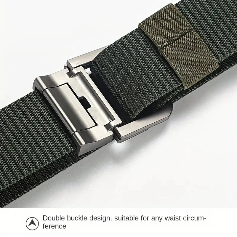 Men Belts Automatic Buckle Metal Webbing Belts for Men Canvas Nylon High Quality Strap Casual Sports Students