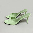 Women Pumps Casual Heeled Slippers 2025 Fashion Round Toe Female Footwear Slides Ladies Thin High Heels Shoes