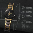1/2PCS Couple's Watches Fashion Stainless Steel Band Men Women Analog Quartz Watches Set