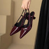 Women Shoes Pumps Sandals Spring Fashion Pointed Toe Slingbacks Female Footwear Summer Ladies Shallow Shoes High Heels