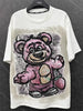 Popular Short-Sleeved T-shirt 2024 New Winter Cartoon Sequins Design Sense Women's Kawaii Clothes Top Fashion Brand Cute Tees