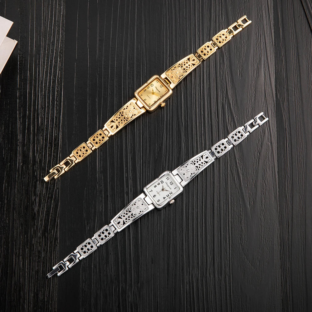 Top Brand Ladies Watch Reloj Mujer Luxury Gold Silver Square Quartz Watches for Women Fashion Elegant Woman Watch Clock Gift