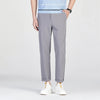 Men's Solid Color Business Casual Straight Leg Pants Summer Spring Fashionable Versatile Khaki Black Gray