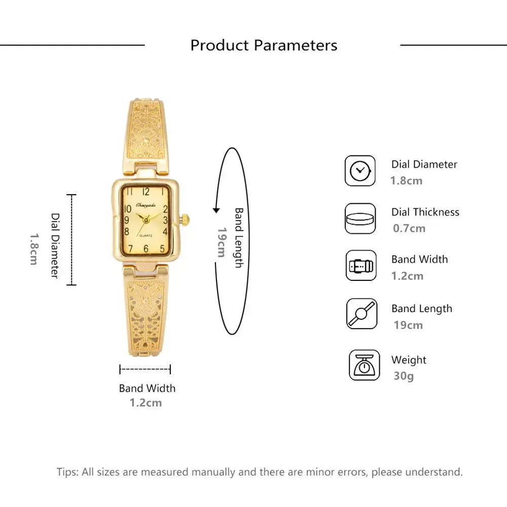 Top Brand Ladies Watch Reloj Mujer Luxury Gold Silver Square Quartz Watches for Women Fashion Elegant Woman Watch Clock Gift