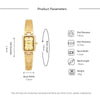 Top Brand Ladies Watch Reloj Mujer Luxury Gold Silver Square Quartz Watches for Women Fashion Elegant Woman Watch Clock Gift