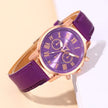 Reloj Mujer Fashion Women Watches Ladies Purple Leather Quartz Wrist Watch for Women Bussiness Casual Watch Relogio Feminino