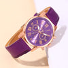 Reloj Mujer Fashion Women Watches Ladies Purple Leather Quartz Wrist Watch for Women Bussiness Casual Watch Relogio Feminino