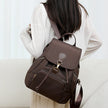 Ladies' Double-shoulder Bag Retro Top Zipper Travel Backpack Student Schoolbag Casual Simple Bag Solid Color. Suitable for ladie